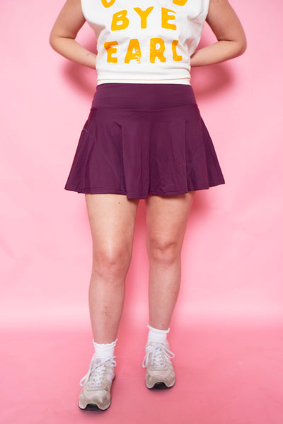 POPFLEX | Twirl Skort Plum