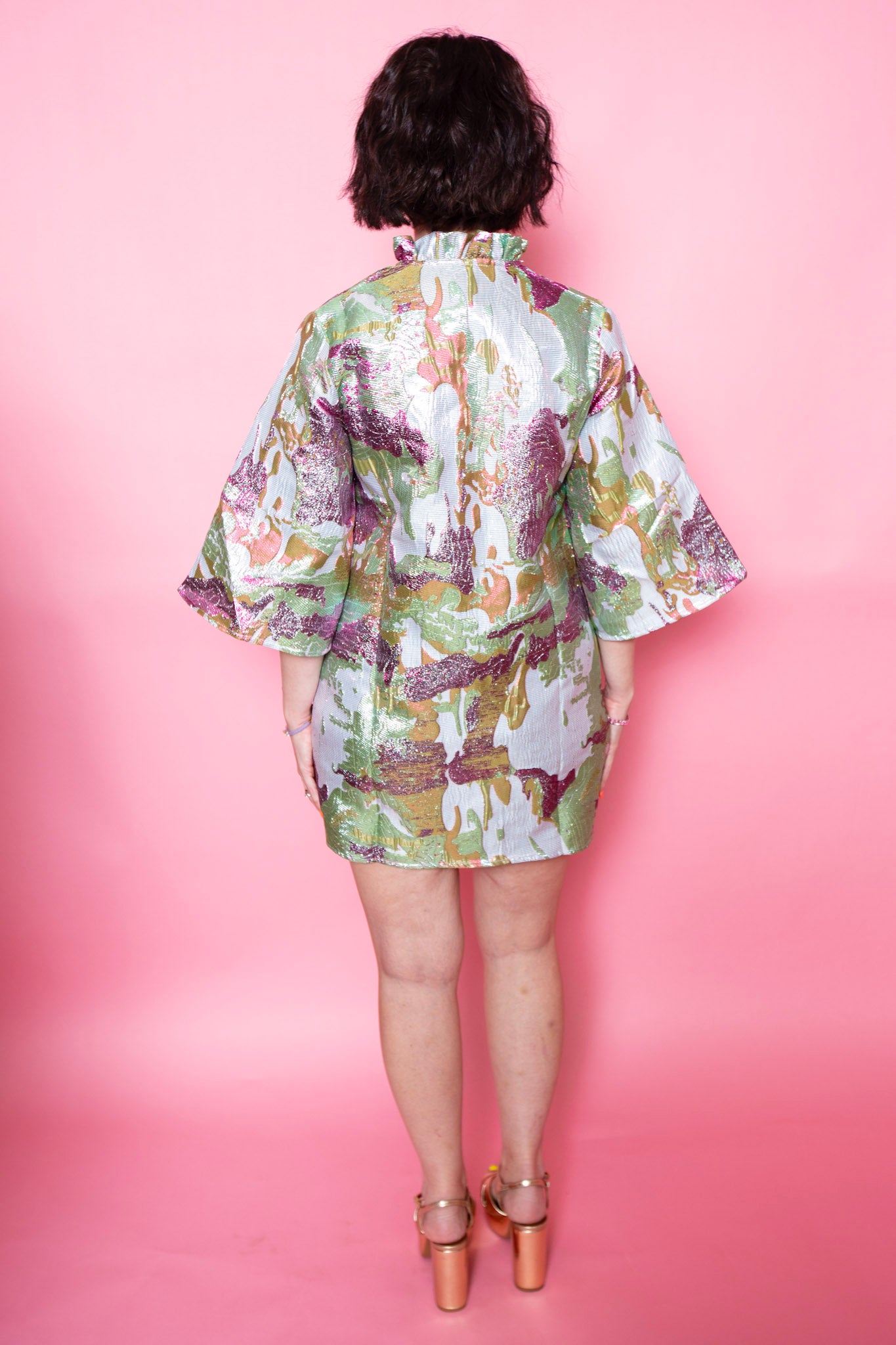 Brianna Cannon | Caftan Splash Of Spring Metallic