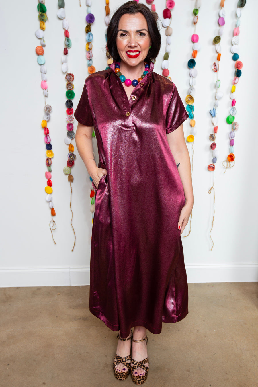 Burgundy Addy Dress