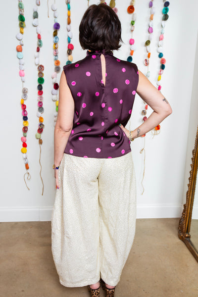 Plum Dot Blouse