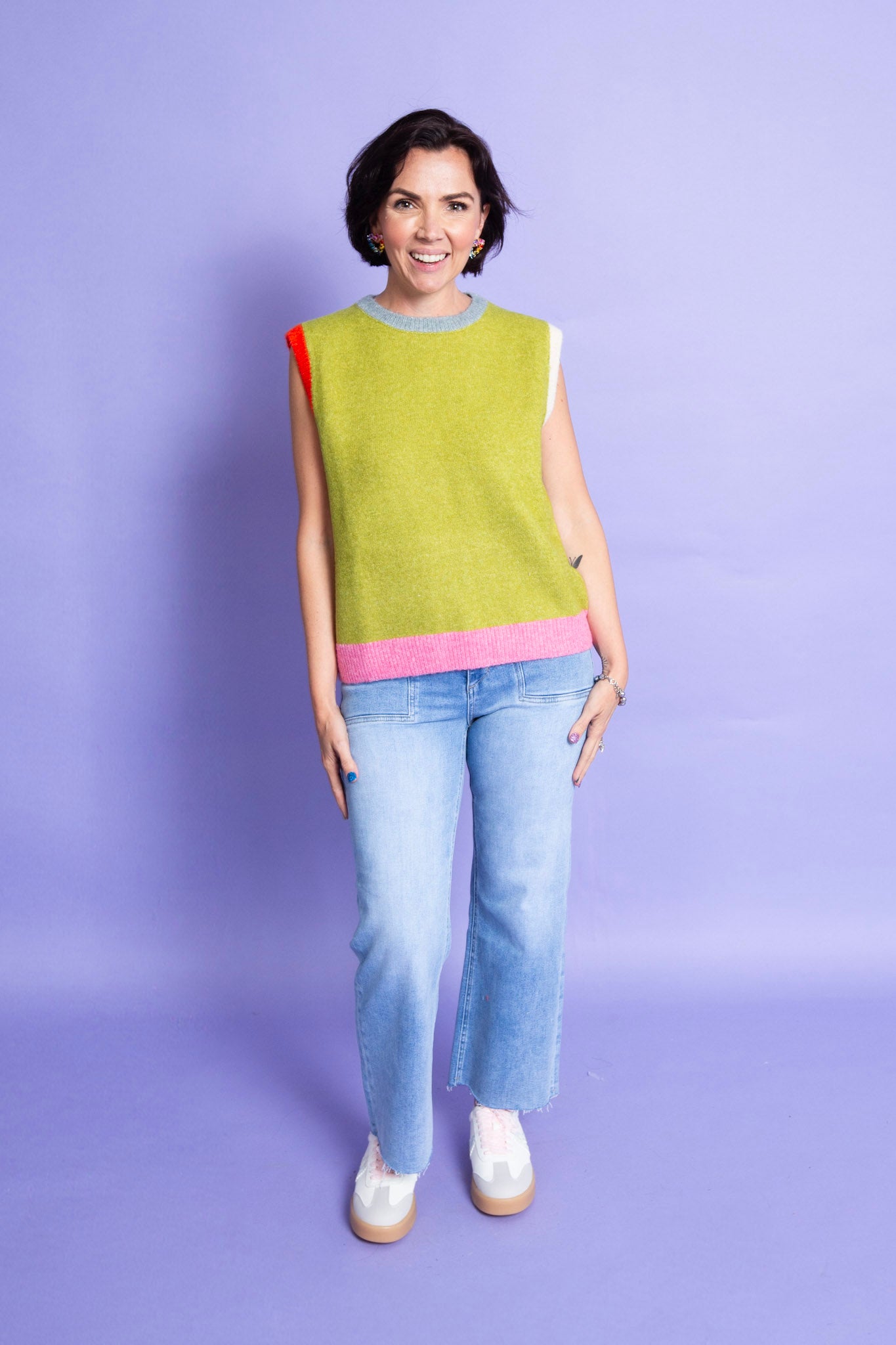 Colorblock Sweater Vest
