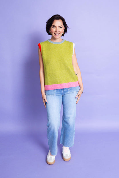 Colorblock Sweater Vest