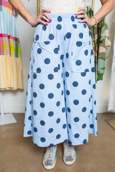 Pull On Blue Dot Pant | Reg and Plus