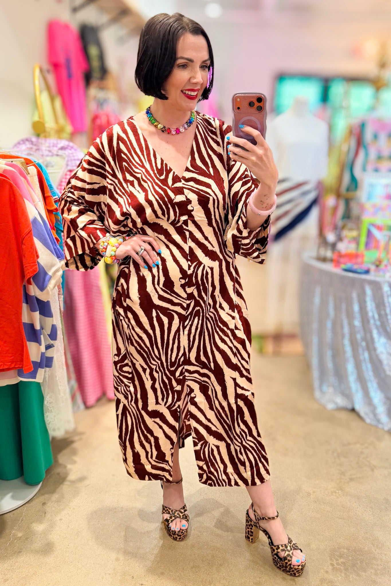 Safari Zebra Dress | Reg & Plus