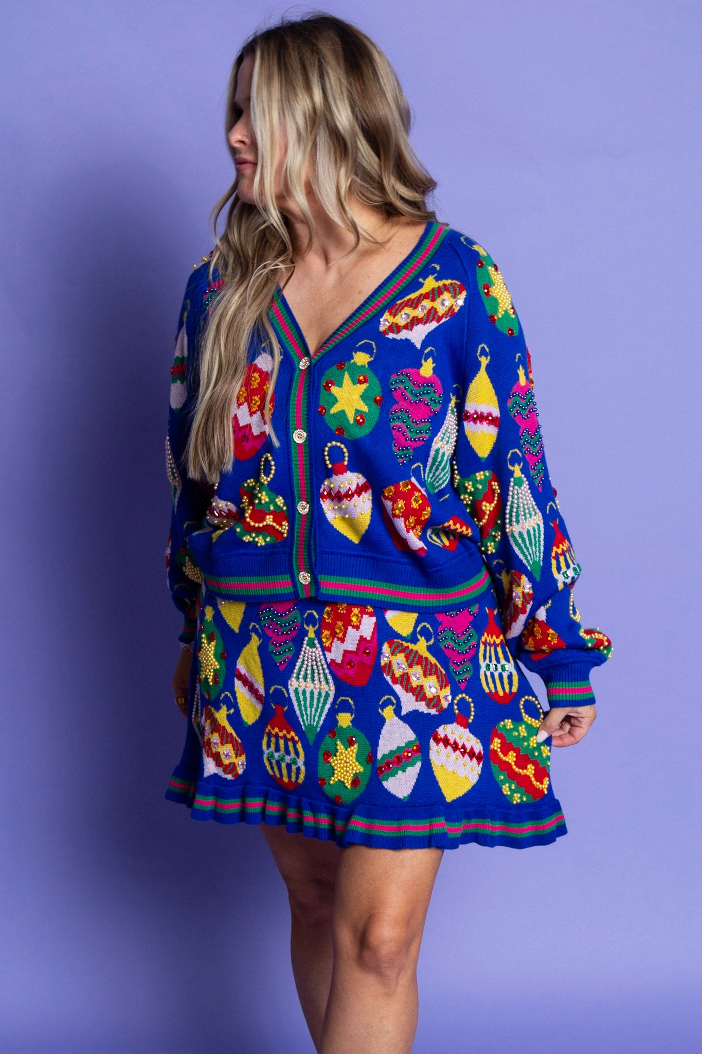 QUEEN OF SPARKLES | Royal Blue Ornament Skirt