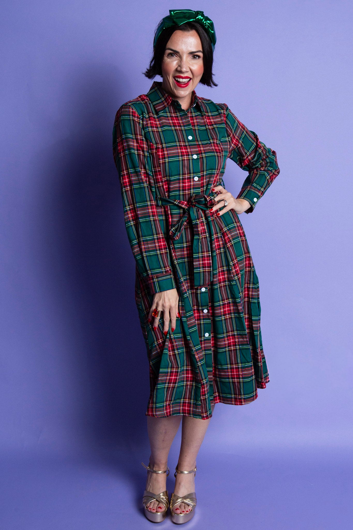 Plaid & Polished Dress
