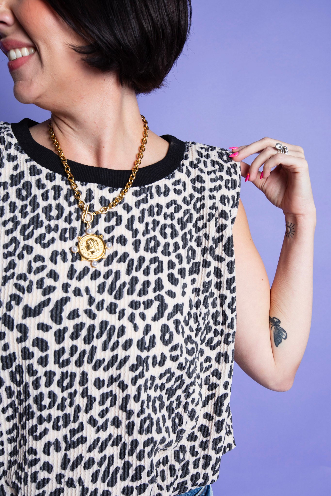 Ivory Leopard Top | Reg & Plus