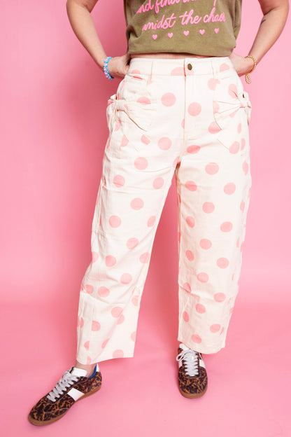 Polka Dot Pants | Pink | Reg & Plus