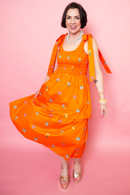 Citrus Bloom Midi Dress | Reg & Plus