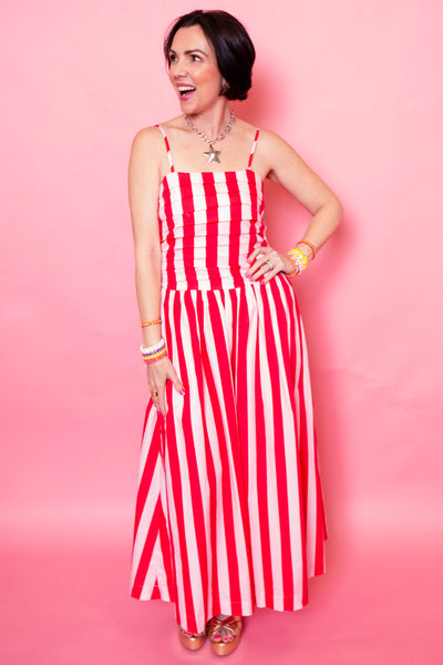 Candy Stripe Midi Dress
