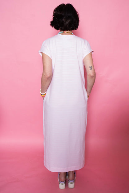 Striped Scene Midi | Pink