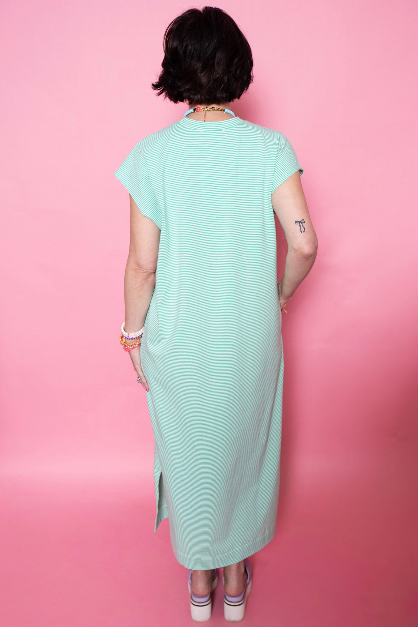 Striped Scene Midi | Mint