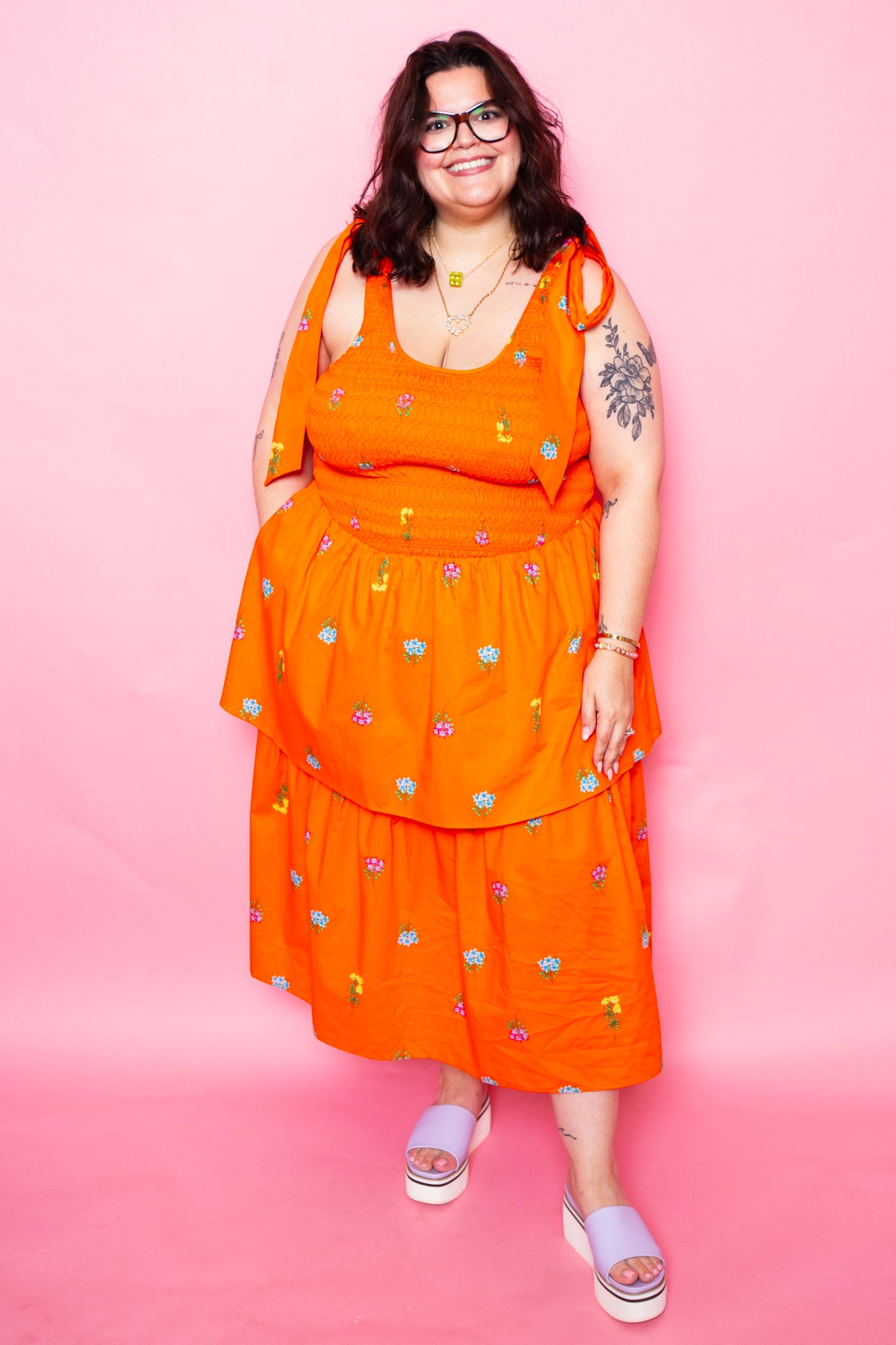 Citrus Bloom Midi Dress | Reg & Plus