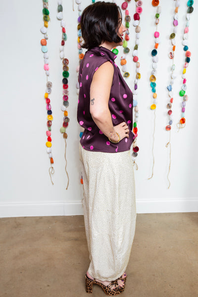 Plum Dot Blouse