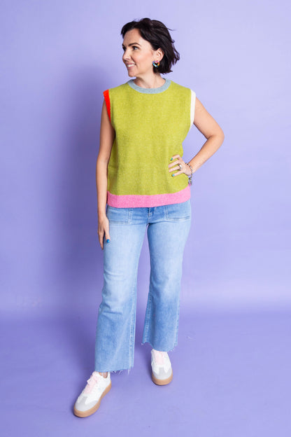 Colorblock Sweater Vest