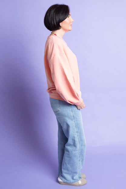 Queen of Sparkles | Peach Doodle Sweatshirt