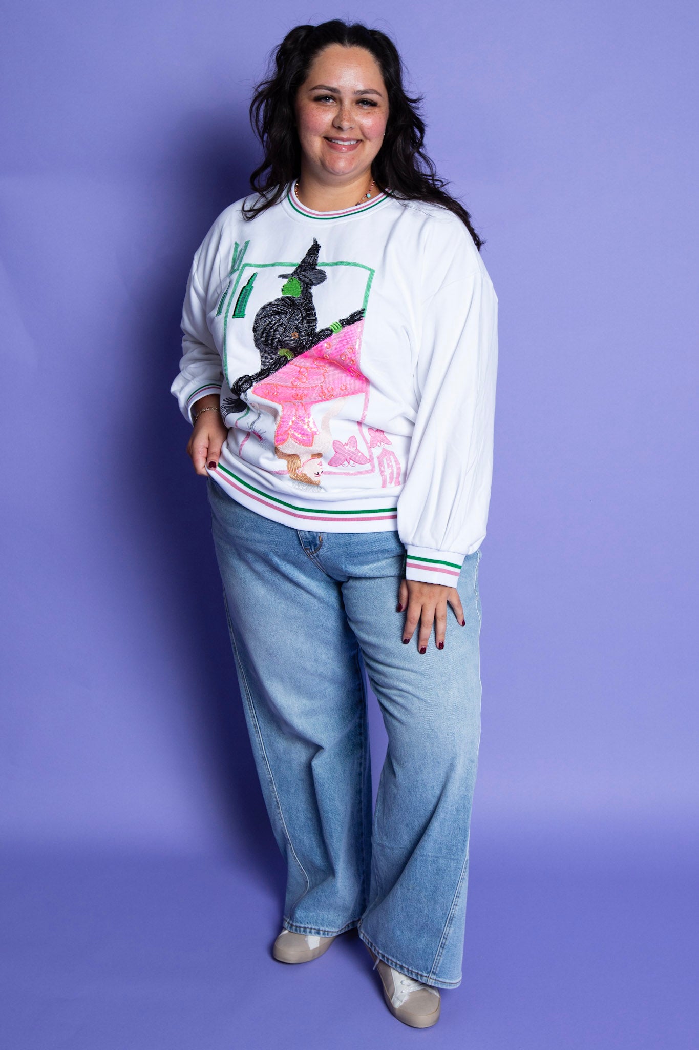QUEEN OF SPARKLES | Licensed Elphaba and Glinda Sweater