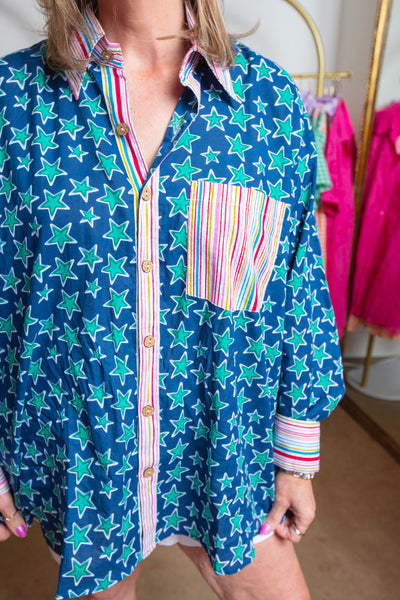 Chap and Graham | Eleanor Retro Star Button Down