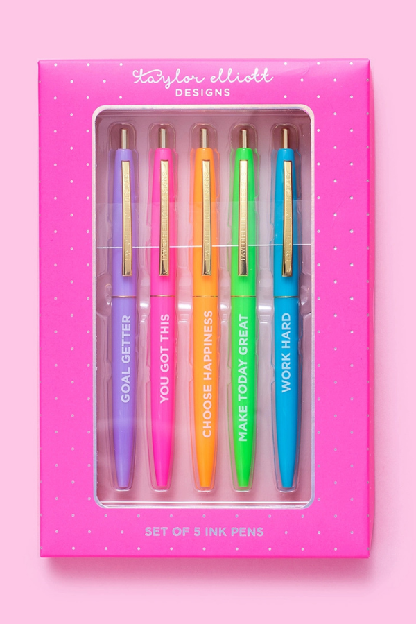 Taylor Elliott | 5pc Pen Set Motivational
