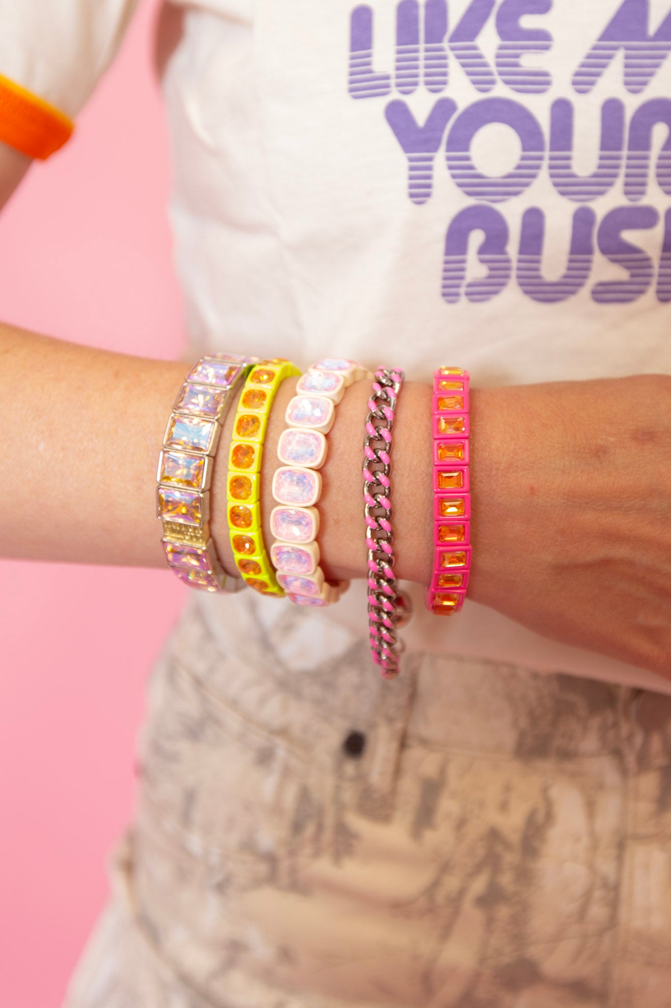 Enamel Chain Bracelets | Multiple Colors