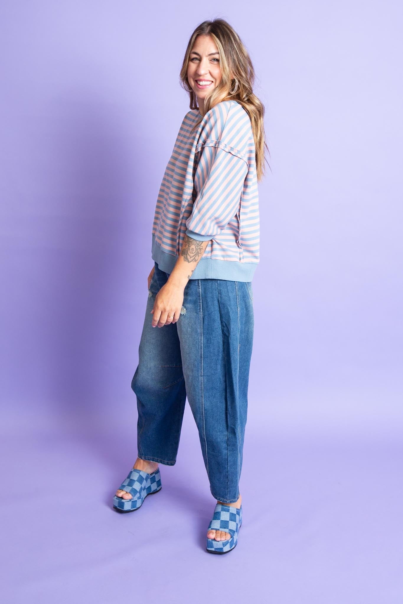 Blush & Blue Top | Reg & Plus