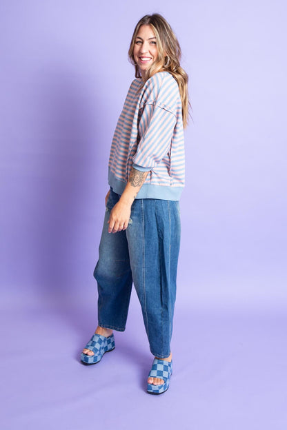 Blush & Blue Top | Reg & Plus
