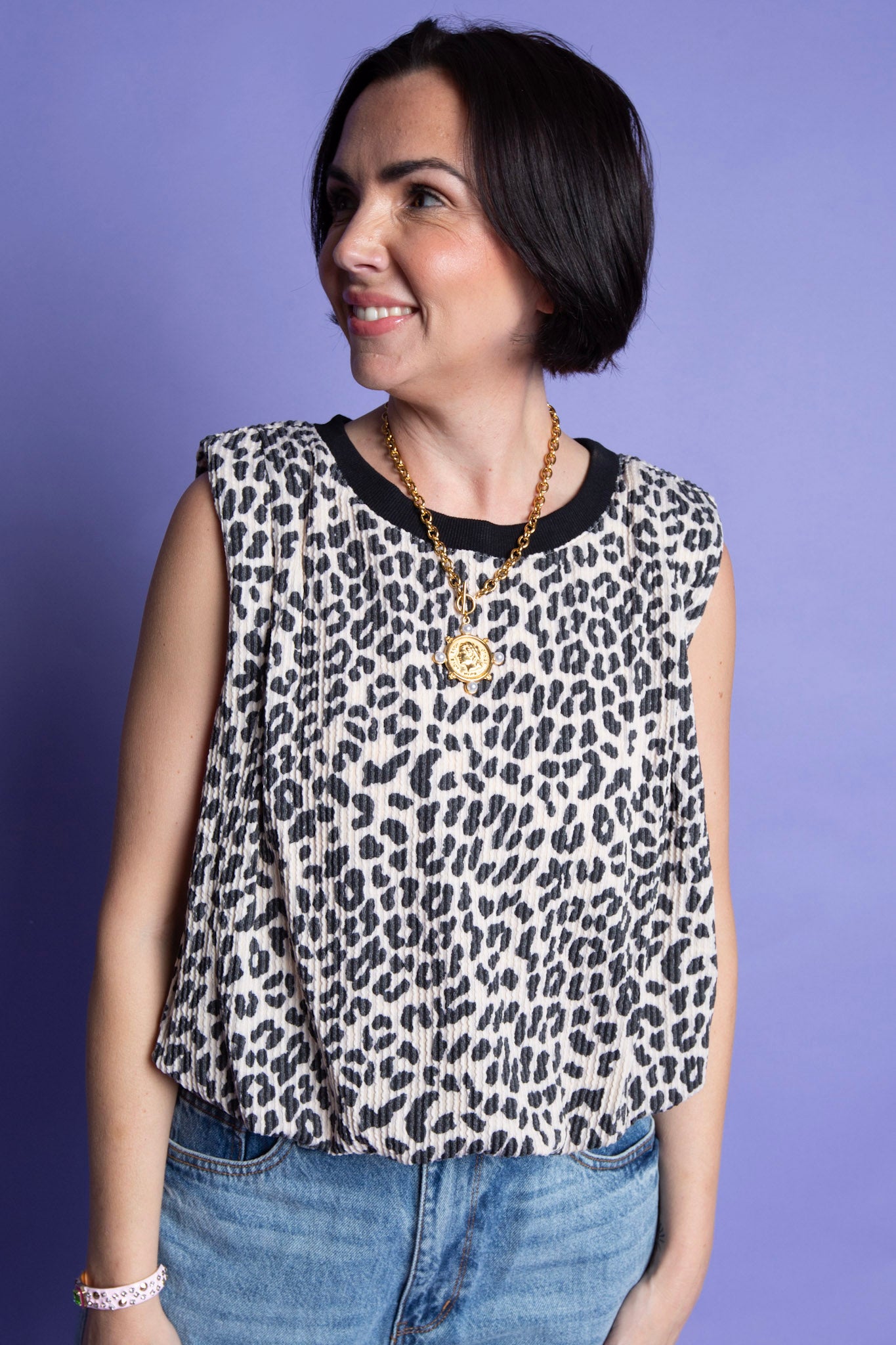 Ivory Leopard Top | Reg & Plus