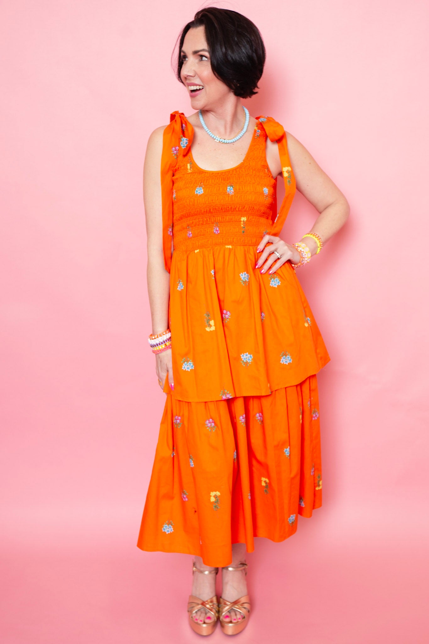 Citrus Bloom Midi Dress | Reg & Plus