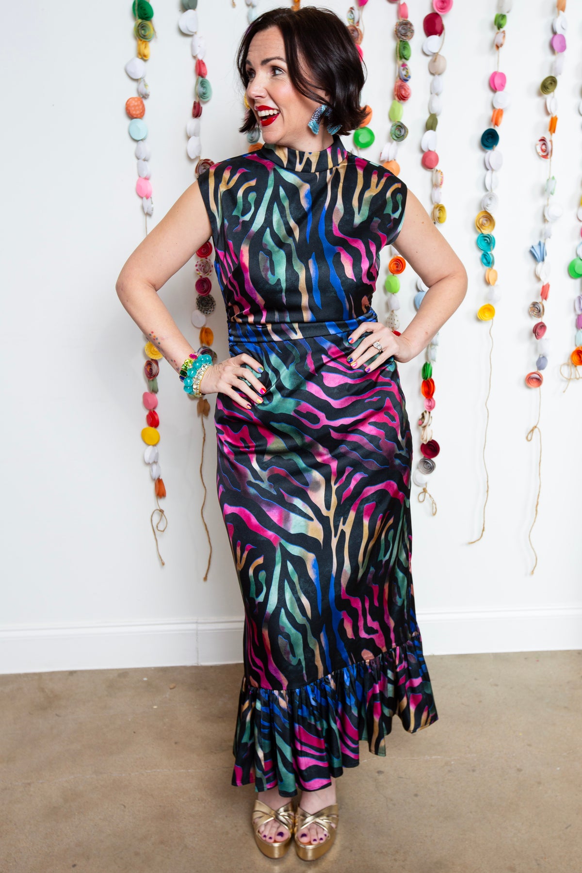 Alden Adair | Estelle Prism Zebra Dress