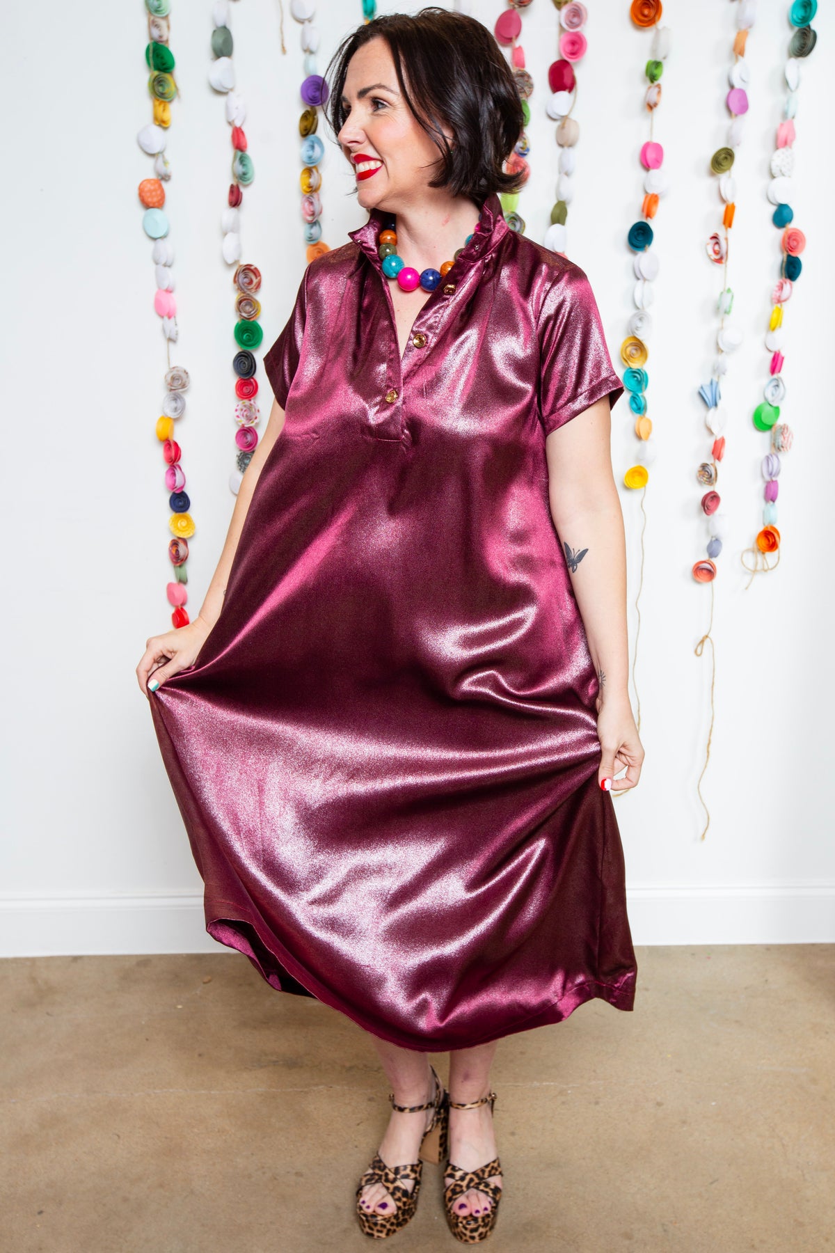 Burgundy Addy Dress