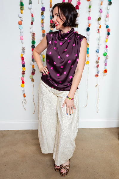 Plum Dot Blouse