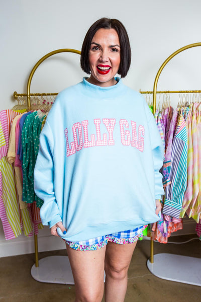 Dilly Dally & Lolly Gag Reversible Gingham Mock Neck