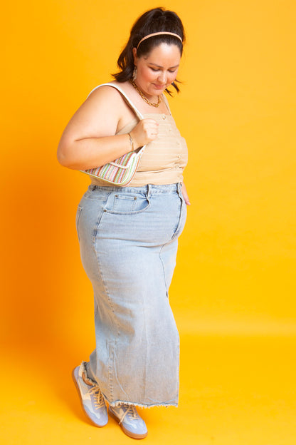 Chic Aesthetic Stripe Sleeveless Top | Plus
