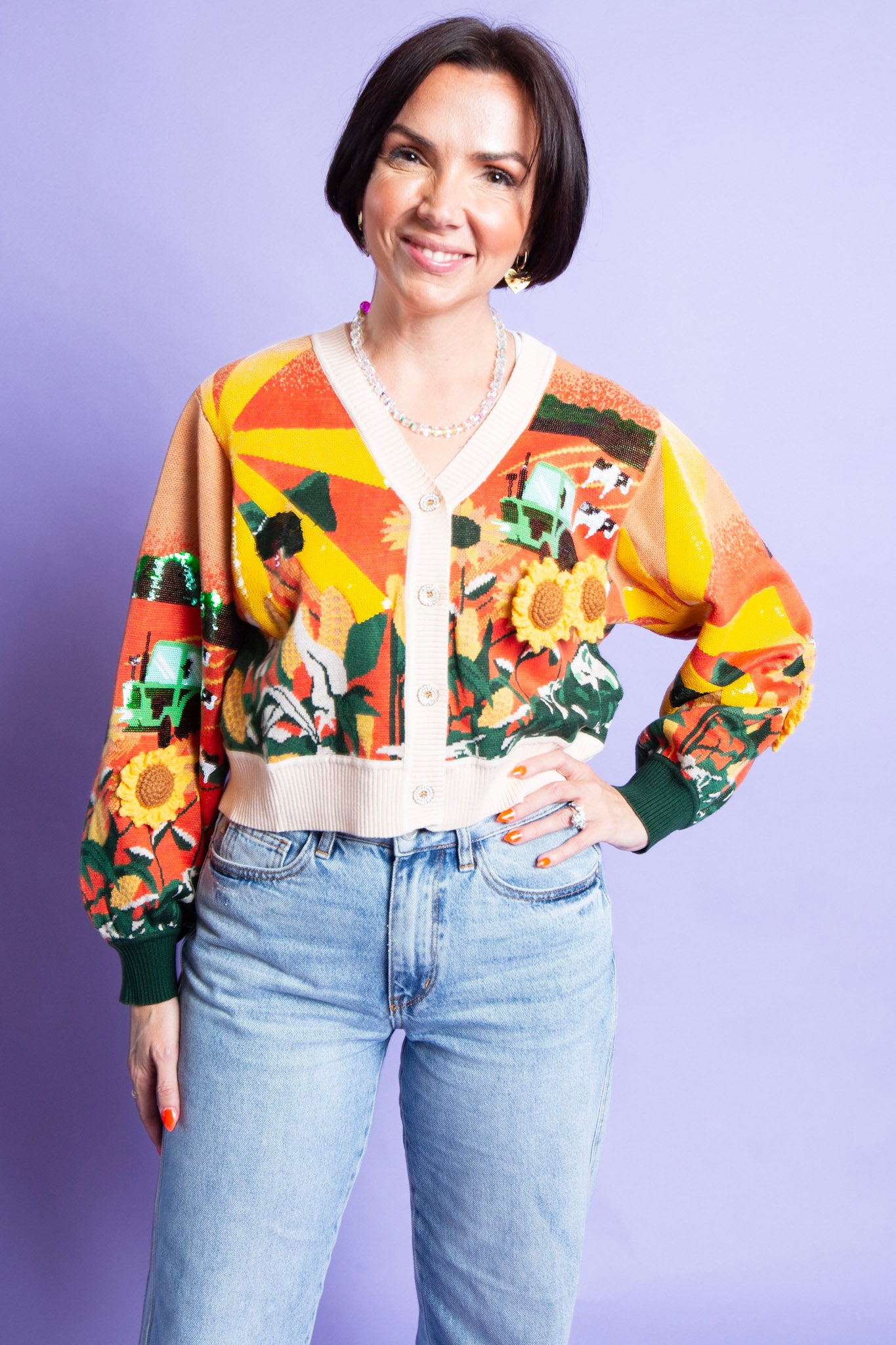 QUEEN OF SPARKLES | Sunflower Cardigan