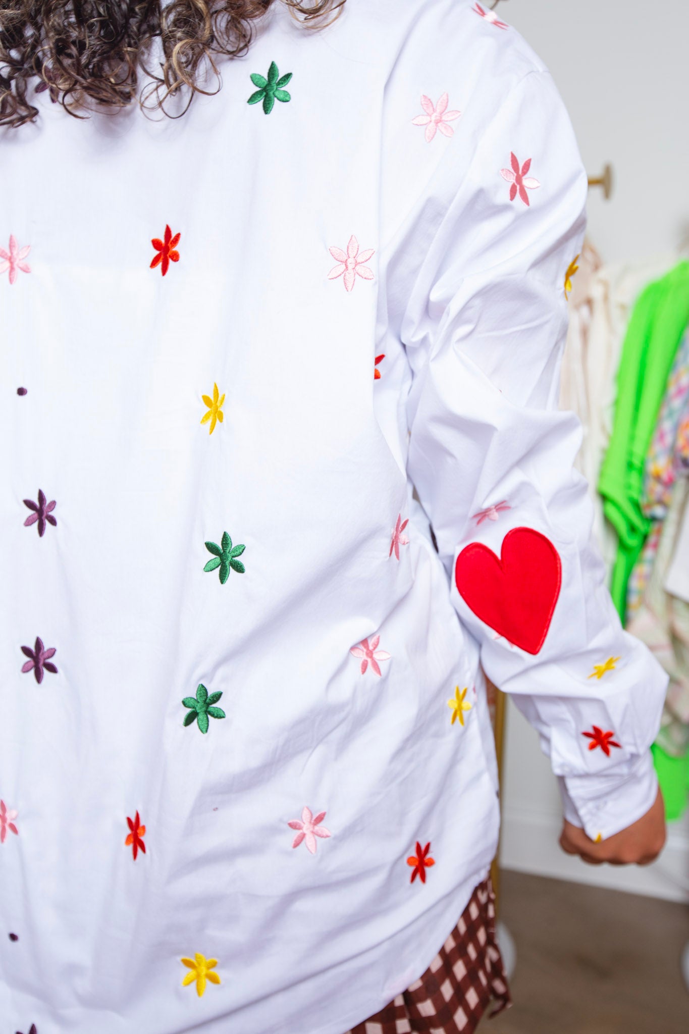 Chap and Graham | Heart Elbow Confetti Button Up