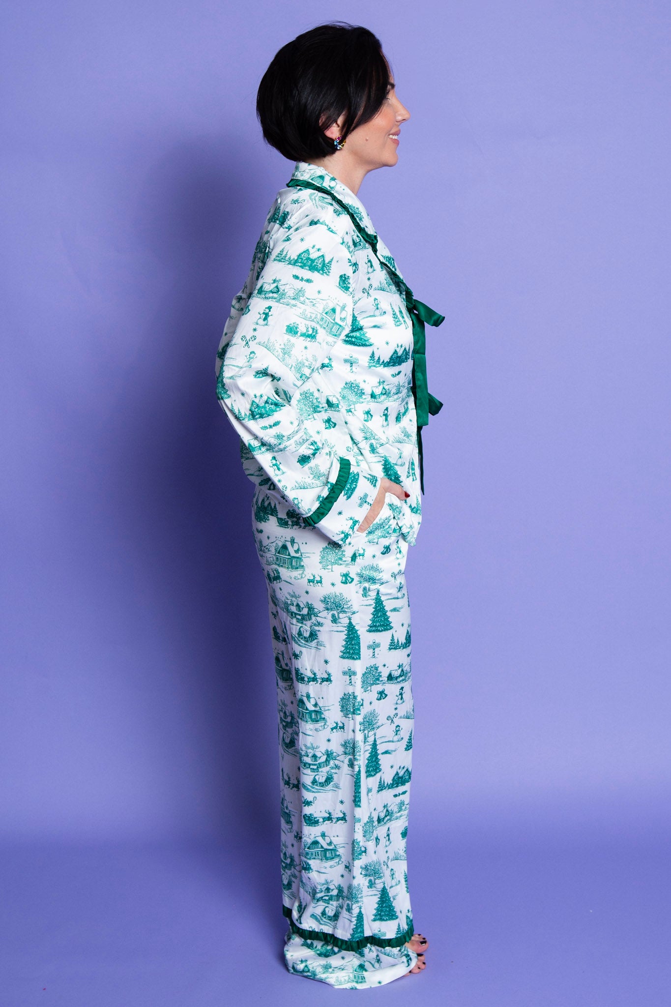 Christmas Toile Printed Pajama