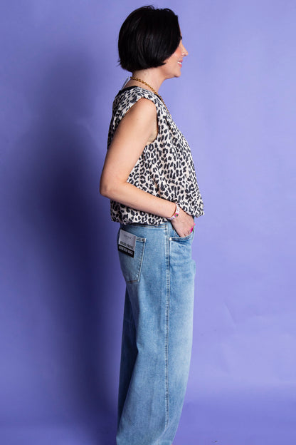 Ivory Leopard Top | Reg & Plus