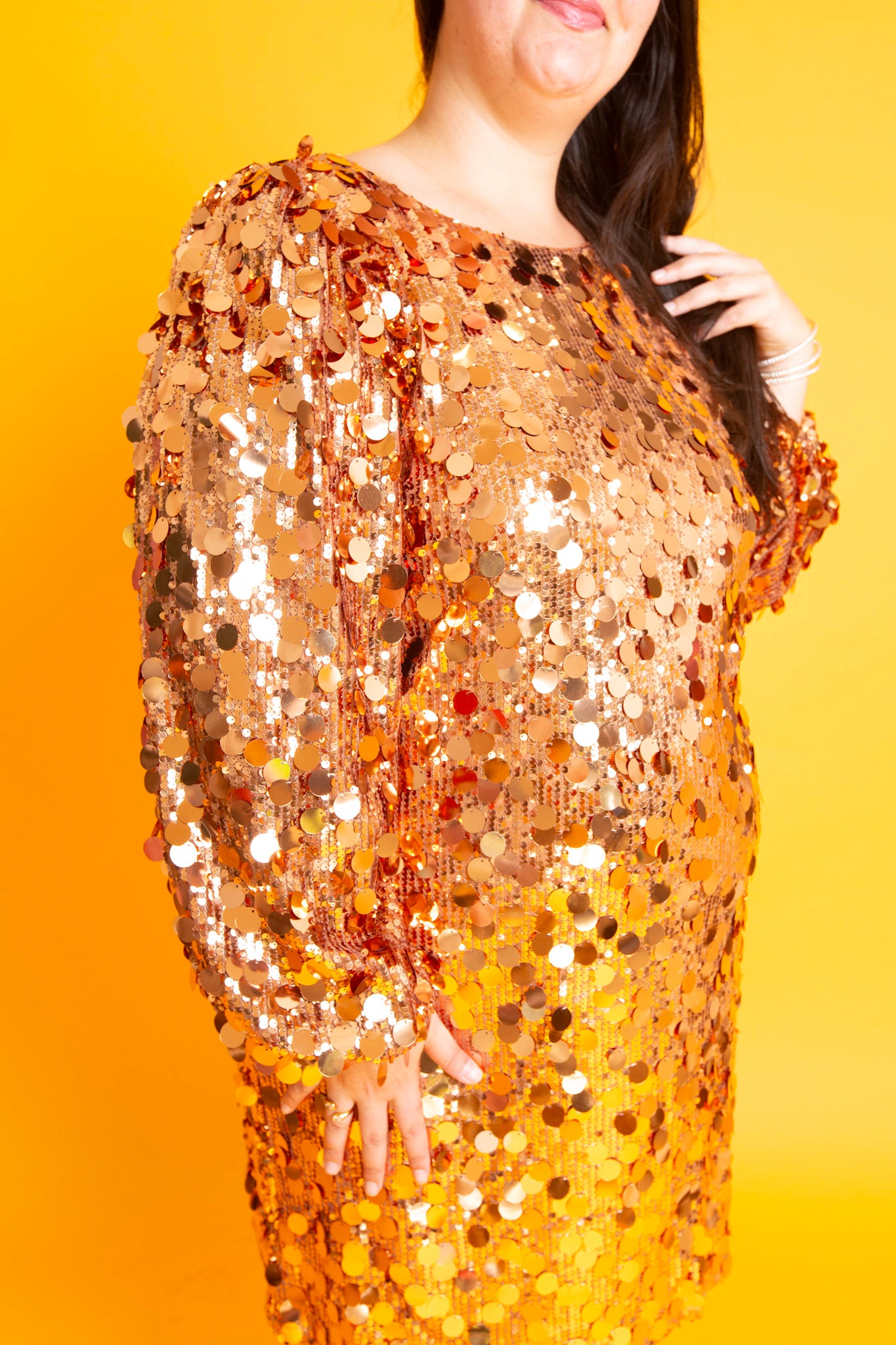 Shimmering Bronze Dress | Plus
