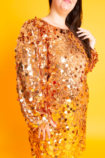 Shimmering Bronze Dress | Plus