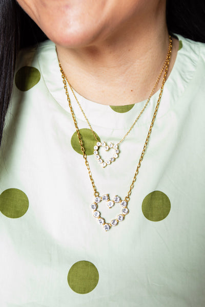 CHANSUTT PEARLS | Large Diamond Heart Necklace