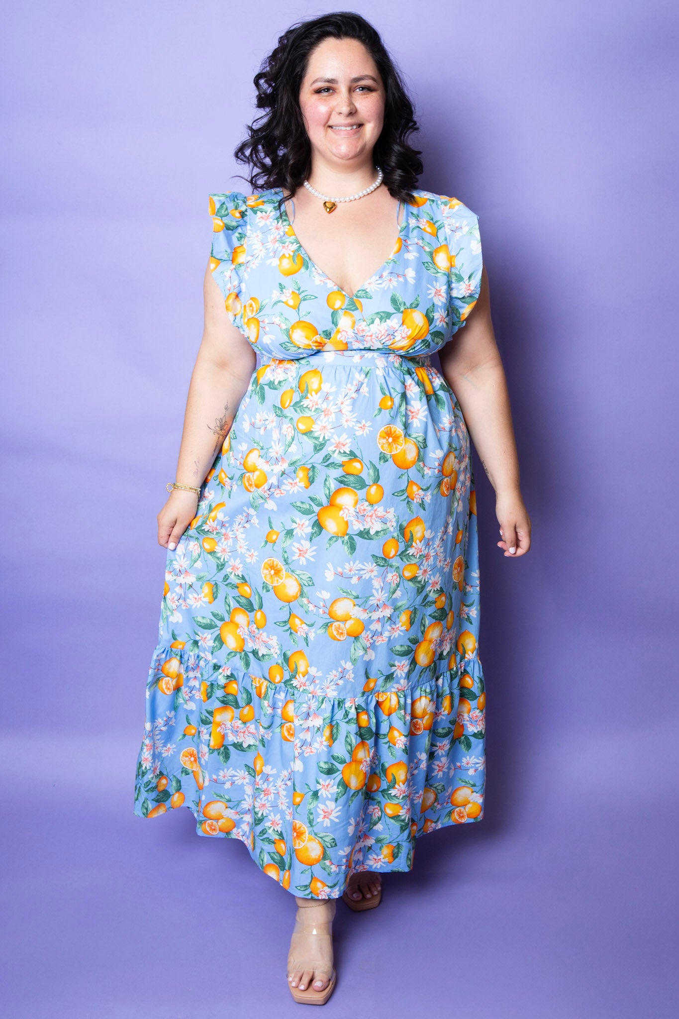 Orange You Blue Dress | Plus