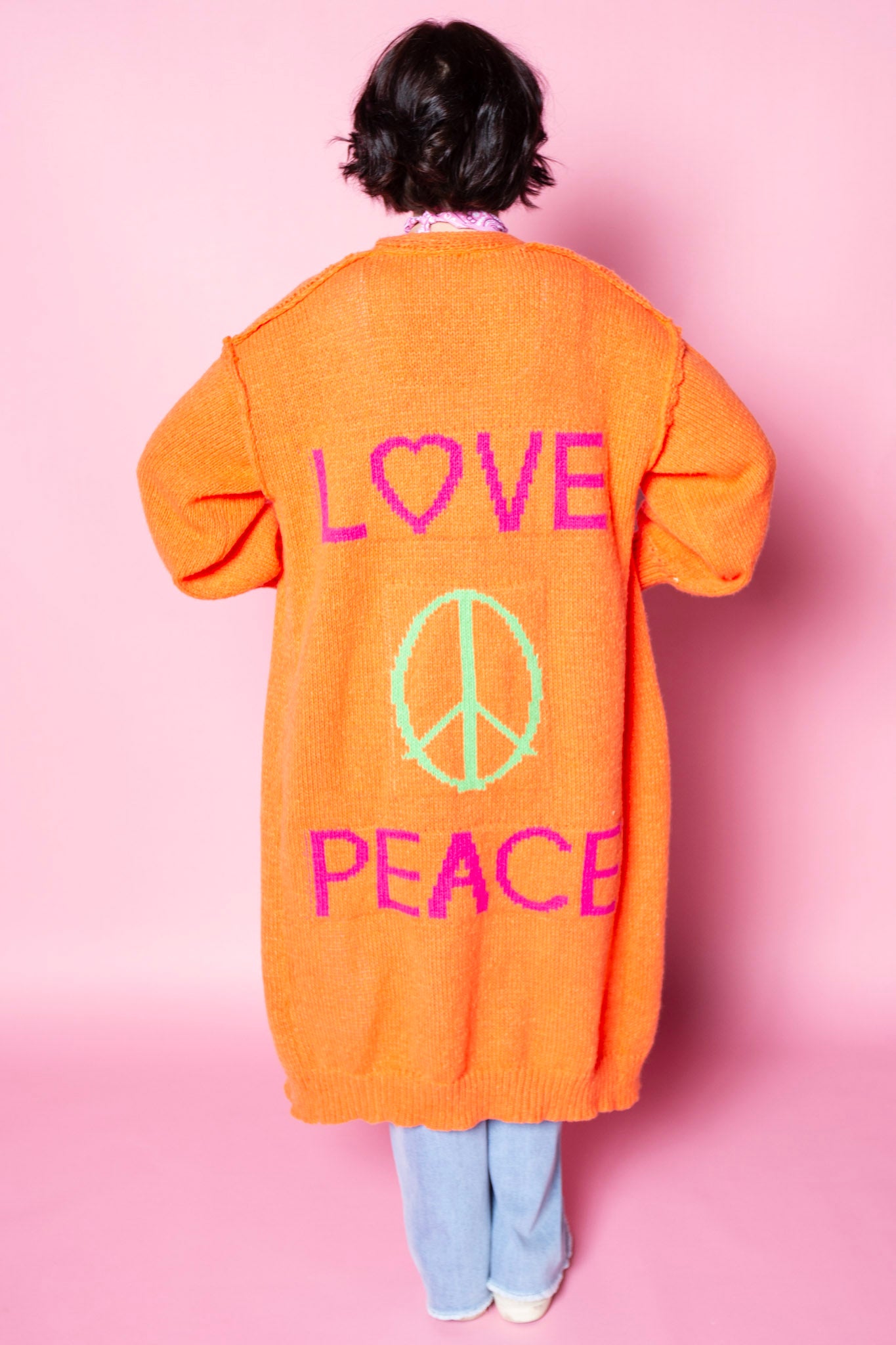 Love & Peace Knit Long Cardigan