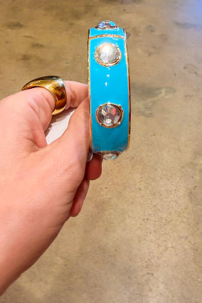 Large Enamel Hinged Bangles | Bling