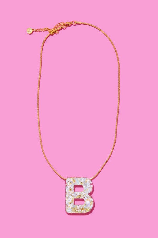 Taylor Elliott | Pearl Confetti Letter Necklace