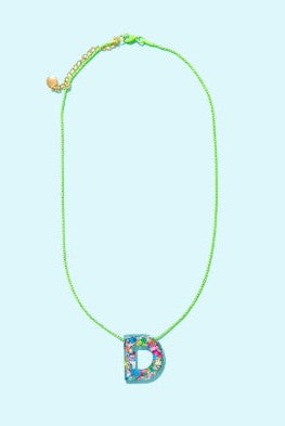 Taylor Elliott | Rainbow Confetti Letter Necklace