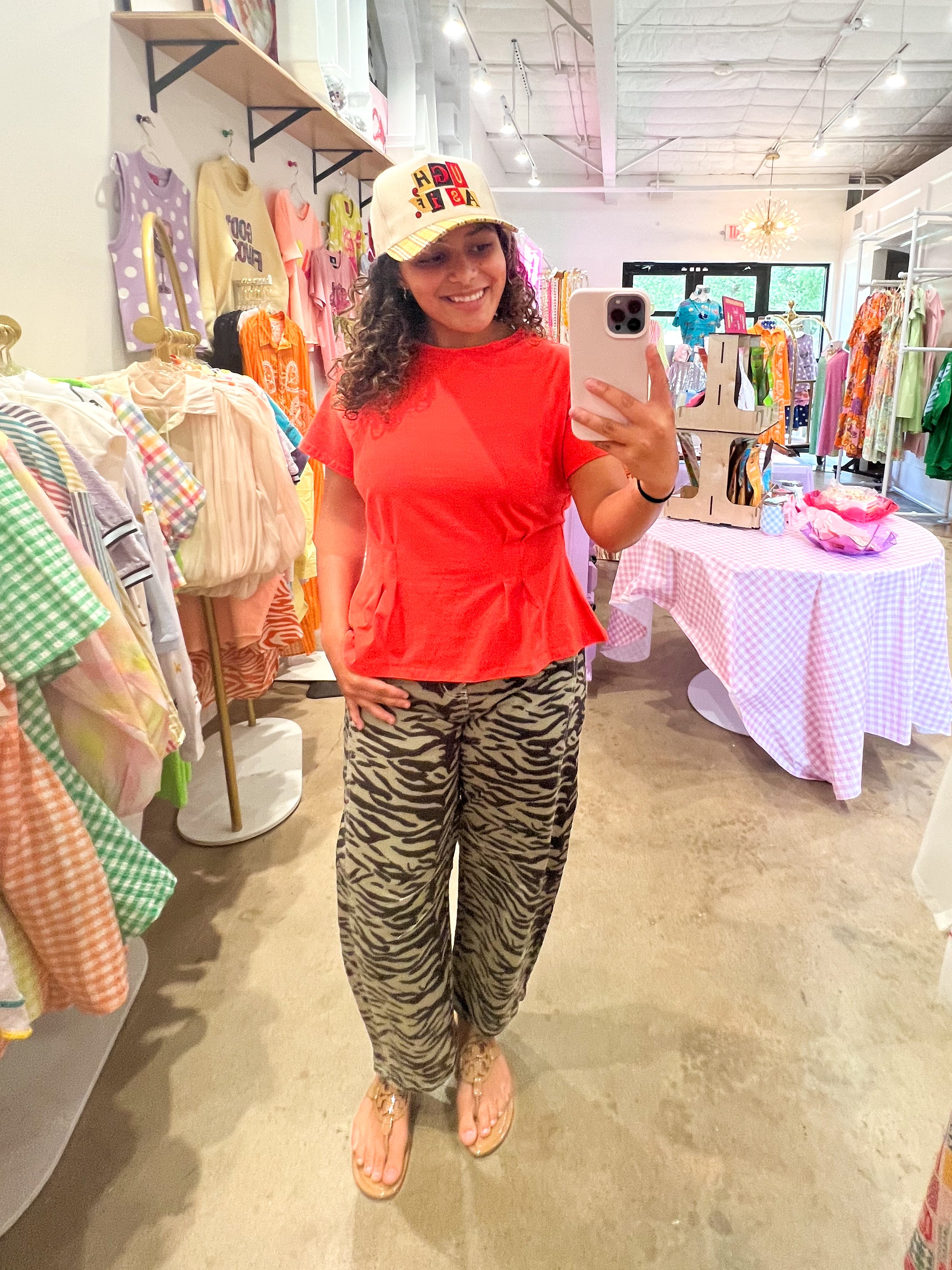 Coral Flair Top
