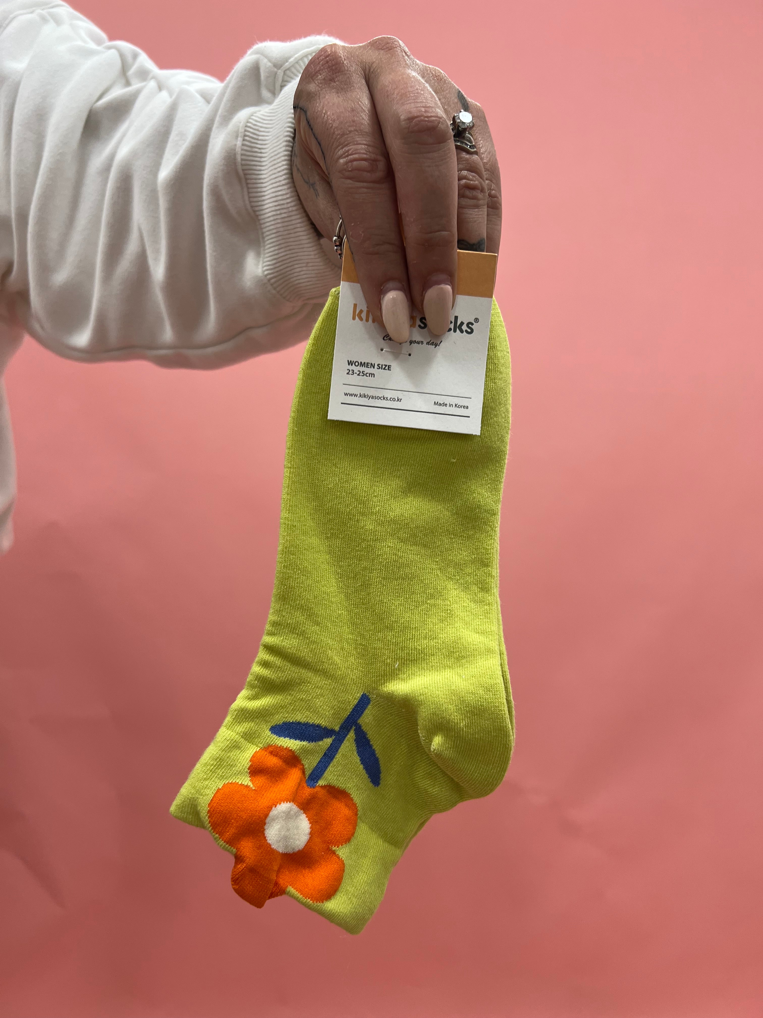 Clementine Poppy Socks