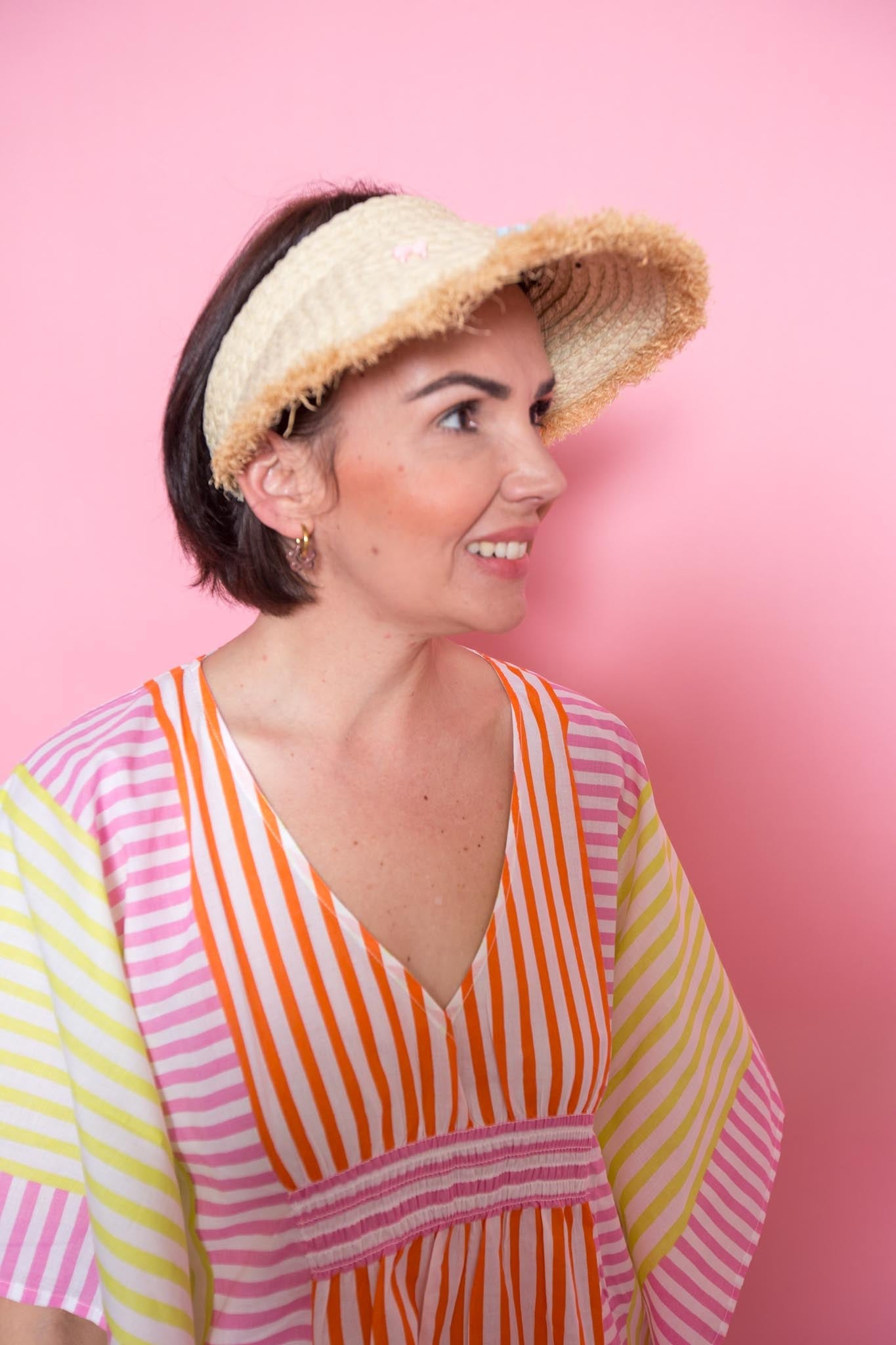 Summer Straw Bow Visor