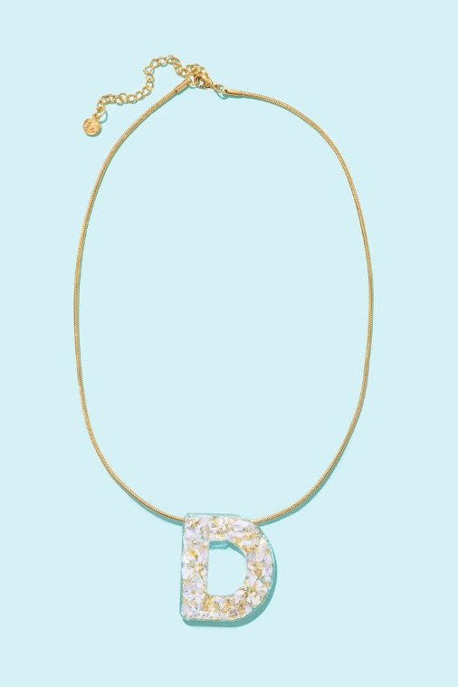 Taylor Elliott | Pearl Confetti Letter Necklace