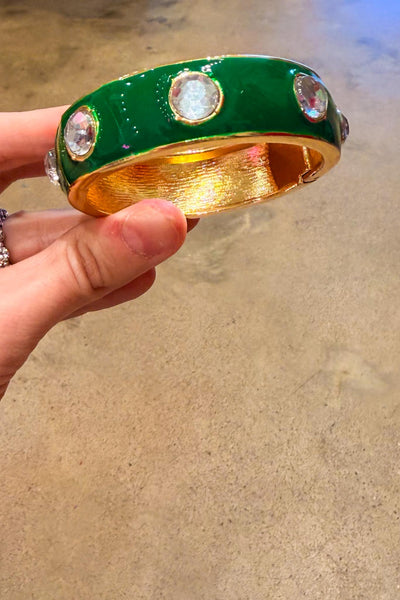 Large Enamel Hinged Bangles | Bling
